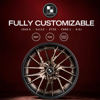 Jantes forgées 3 pièces en bronze noir à fente en V, livraison directe usine OEM, vente chaude, 19x9.5 5x112 6061T6, jantes personnalisées à déport profond pour Mercedes