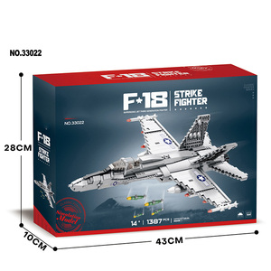 Maßgefertigtes F-18 Luftwaffen-Militärflugzeug Bausteine Kampfjet-Modell Lernspielzeug Geschenk Unisex - Product Image 6