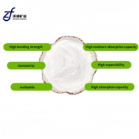 ZF ZF-31 China Lingshou Factory Grado Cosmético Industrial 100% Bentonita Agente de Mejora de Suelos Agente de Unión para Fundición Blanco Fino