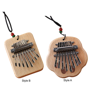 Mini Kalimba en bois à 8 touches, piano à doigts exquis de haute qualité, marimba, bon accessoire musical, pendentif, cadeau - Product Image 1