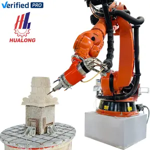 HUALONG Machinery 7 Axis CNC KUKA Robotic Body 3d Marble Sculpture Making Robot Granite Stone Engraving Machine For Sale