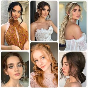 Extensions capillaires synthétiques lisses brunes FUJIA, style barbe <span class=keywords><strong>de</strong></span> dragon, avec <span class=keywords><strong>frange</strong></span> et <span class=keywords><strong>longs</strong></span> côtés, 12 pouces, 2 pièces à clips latéraux - Product Image 5