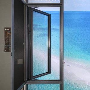 Fenêtre à battant en aluminium sur mesure de style européen, double vitrage, design oscillo-battant, ouverture par rotation pour cuisine, appartement, baies vitrées - Product Image 1