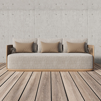Moderne Luxus-Teakholz-Gartenmöbel, Terrassenmöbel-Set, Umweltfreundliche Langlebige Hotel-Villa Seil-Outdoor-Sofa-Garnitur