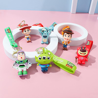 Porte-clés en silicone Toy Story Buzz Woody Jessie Alien, figurines de dessin animé, pendentif pour sac à dos, cadeau mignon pour enfants, mini souvenir