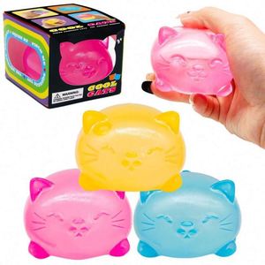Wholesale <b>Gummy</b> Cat TPR Squishy Ball Fidget Toy Colorful Stress Relief Fatigue Cute Anti-Stress Sensory Boys for Kids Adults - Product Image 5