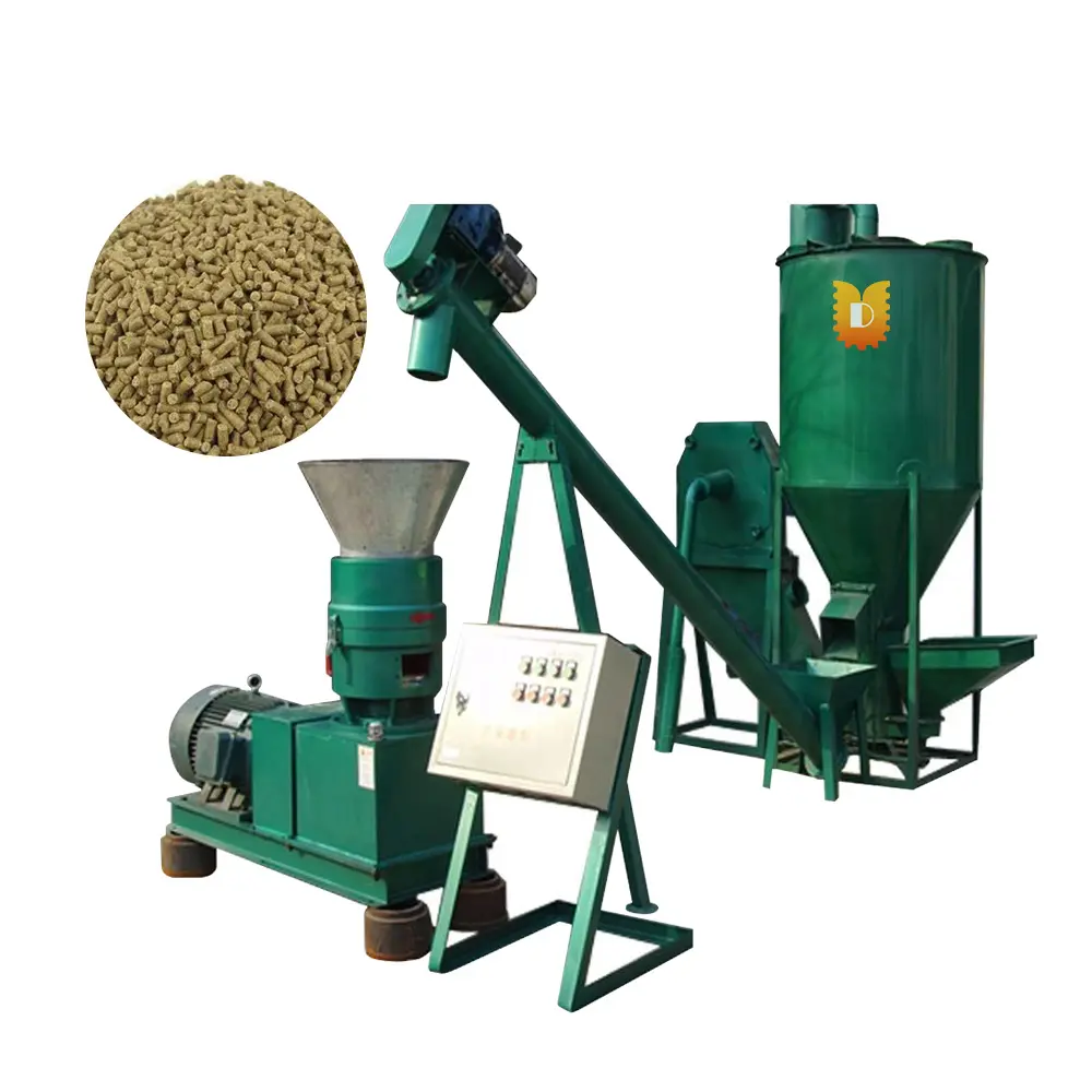 Flat Die Manufacturer Cheap High Efficiency Corn Cassava Bran Hay Rice Husk Grass Straw Pellet Machine To Make Homemade Pellet