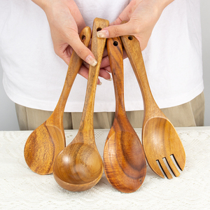 7 miếng thân thiện với môi Keo Gỗ nấu ăn Công cụ thiết lập không dính chảo gạo phục vụ muỗng chịu nhiệt đồ dùng nhà bếp - Product Image 4