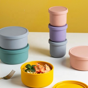 Đa Chức Năng Không Thấm Nước <span class=keywords><strong>Sealable</strong></span> Thực Phẩm Grade Silicone <span class=keywords><strong>Box</strong></span> Trái Cây Snack Cup Bé Lưu Trữ Thực Phẩm Container Với Nắp - Product Image 1