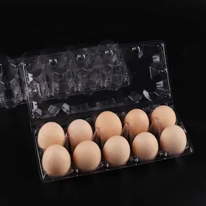 Высококачественный прозрачный пластиковый 10 больших лотков для яиц и блистерных картонных коробок типа «куриное яйцо» для продажи