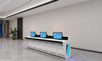 Console informatique modulaire et extensible pour centre de commande, personnalisable en usine, avec bureau de dessin technique intégré
