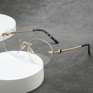 金属光学ガラスフレーム,新デザインリムレスガラスフレーム - Product Image 1