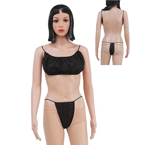 Non-tissé PP <span class=keywords><strong>string</strong></span> jetable culotte sous-vêtements bikini ensemble pour Massage de beauté - Product Image 2