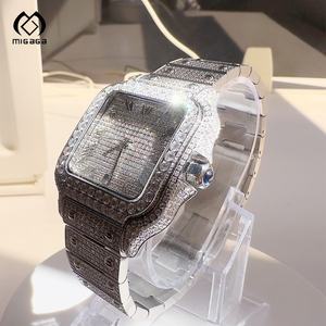 カスタマイズ可能なヒップホップスタイルファッションラッパーダイヤモンド格安バストダウンVvs1機械モアッサナイトウォッチ - Product Image 1