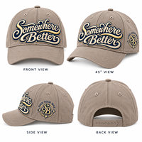Casquettes de baseball en sergé de coton de qualité supérieure, doublées satin, avec logo brodé personnalisé, six panneaux structurés, vente en gros, commande en vrac
