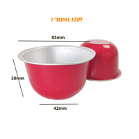 Contenant jetable en aluminium de 170 ml de haute qualité, écologique, en pulpe moulée de qualité alimentaire, moule à pâtisserie, moule à gâteau, avec couvercle en dôme