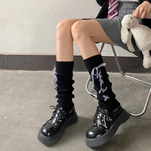 Cross Strap <strong>Socks</strong> Cute JK Women <strong>Over</strong> <strong>KNEE</strong> Autumn Winter Knitted Leg Warmers <strong>White</strong> Slouch <strong>Socks</strong> - Product Image 4