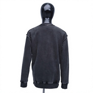 Sweat-shirts élégants pour hommes, effet délavé, finition de qualité supérieure, pulls vierges, sweat-shirts à col rond de qualité supérieure, épais, en vente - Product Image 2