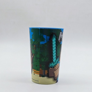 Gobelet à paille <span class=keywords><strong>Minecraft</strong></span> 250 ml en PP bleu, design cartoon écologique pour usage domestique, en plastique - Product Image 4