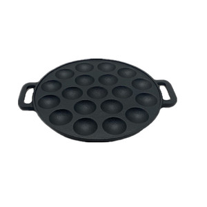 Sartén de Hierro Fundido para Cocinar Bolas de <span class=keywords><strong>Pulpo</strong></span>, Antiadherente, con 19 Orificios Poco Profundos, Precurado con Aceite, con Asas, <span class=keywords><strong>Precio</strong></span> al por Mayor - Product Image 4