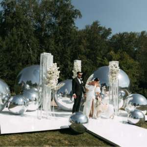 في الهواء الطلق نفخ مرآة عاكسة البالون كبيرة لامعة PVC المجال لحفل الزفاف عيد الميلاد الديكور المرحلة - Product Image 1