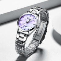 CHENXI 006T 2022 Jam Tangan Wanita Model Terbaru Dial Warna-warni Jam Tangan Quartz Wanita Berhias Berlian Imitasi