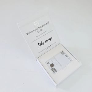 Caja de Regalo VIP con Logotipo Personalizado, Tarjeta de <span class=keywords><strong>Descuento</strong></span>, Cierre Magnético de Lujo, Caja Rígida de Cartón para Tarjetas NFC - Product Image 1