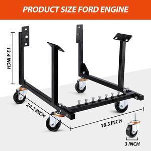 <strong>Engine</strong> <strong>Stand</strong> Compatible With Chevy <strong>Small</strong> Block Big Block 3 Inch Steel Wheels Powder Coated Storage <strong>Stand</strong> - Product Image 4