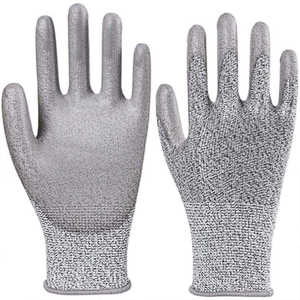 Gants de sécurité gris non enduits résistants aux coupures, gants de travail anti-coupures pour la cuisine - Product Image 6