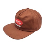 Hoge Kwaliteit Katoen Custom Borduurkoord 5 Panel Touw Ongestructureerde Snapback Hoeden Cap
