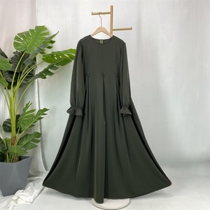 New Arrival Premium Closed Modest Maxi <b>Abaya</b> for Muslim Women Pockets Stylish Flowy Large Hem-Lightweight Breathable (6916) - Product Image 2
