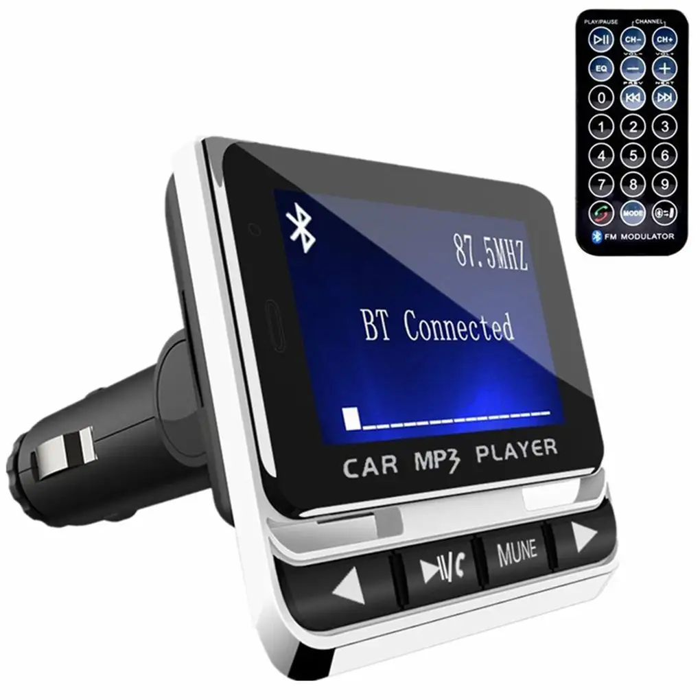 2024 1.44 pouces LCD autoradio lecteur Mp3 adaptateur de musique USB chargeur automatique BT mains libres kit voiture émetteur FM télécommande