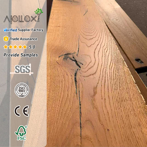 Parquet en <span class=keywords><strong>bois</strong></span> d'ingénierie de chêne rouge à larges lames, style rustique, de haute qualité, pour la maison - Product Image 1