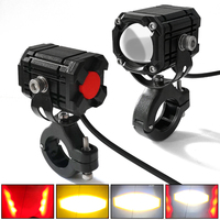 Sistema de Iluminación Personalizado para Motocicletas, Foco LED Pequeño de Cuatro Modos, 4000lm, IP67, Soporte Giratorio, Lente para Bombilla de Bicicleta