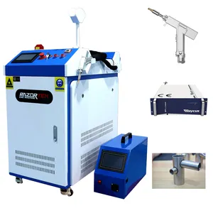 4in1 1.5kw 2kw 3kw CE version Raycus laser source No need grinding with small welding seamfiber laser welding cleaning machine