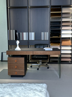 Mobilier de bureau moderne nordique élégant Bureau de direction nordique élégant Étude à domicile Table d'étude en bois pour adultes Style exécutif italien