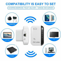 Prix de gros PIX-LINK Répéteur Wifi sans fil Amplificateurs longue portée Amplificateur de signal WiFi 300Mbps avec port Internet pour la maison