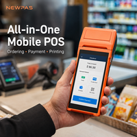 Terminal de point de vente Newpas Q1 avec système d'exploitation Android 12 intégré, imprimante thermique Bluetooth 58 mm de haute qualité avec performances stables