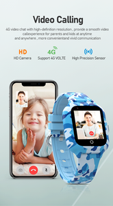 ساعة ذكية للأطفال بشاشة لمس 1.4 بوصة مع فتحة لبطاقة SIM ومكالمات فيديو SOS وإجابة على المكالمات وتحديد المواقع 4G وزر SOS لنظامي أندرويد وآيفون - Product Image 3
