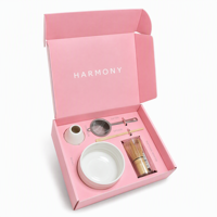 Ensemble de rose matcha Harmony, kit en céramique rose comprenant un porte-fouet pour bol (chasen) cuillère à fouet en bambou service à thé japonais pour femme