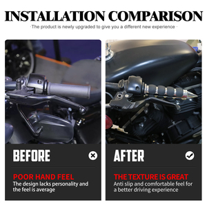 Poignées de Moto 1 "/25mm Chrome et Noir pour Harley <span class=keywords><strong>Sportster</strong></span> Dyna Softail FLS Touring Electra Street Glide pour Yamaha - Product Image 6