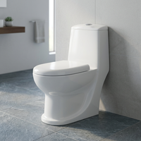 Fohome Sanitaires : Cuvette de toilettes monobloc à siphon en S avec siège de toilettes chauffant et bidet intégré