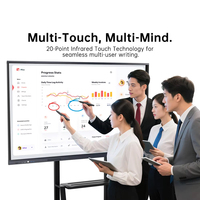 Tableau blanc tactile à écran plat 4K LED 85 pouces, tableaux intelligents pour salle de classe et entreprise