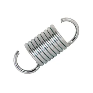 Bobina de acero de carbono helicoidal, muelle espiral de extensión de Metal, doble gancho, resorte de tensión, 301, 304, fabricante personalizado