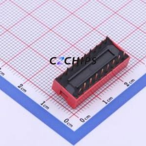 DS1040-09RN DIP Switch Through hole Component (THT) Switch 9-Bit 2.54mm Red - Product Image 2