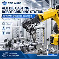 Station de polissage et de rectification robotisée en aluminium moulé sous pression, équipement d'automatisation de finition de surface avec bras robotisé