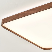 Plafonnier LED en bois de noyer, rectangulaire, carré, rond, pour salon, chambre à coucher
