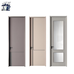 Puertas Interiores de <span class=keywords><strong>Madera</strong></span> Maciza Pintada con Paneles de Fibra de Densidad Media, con un Diseño Moderno y Minimalista Europeo-Americano - Product Image 5