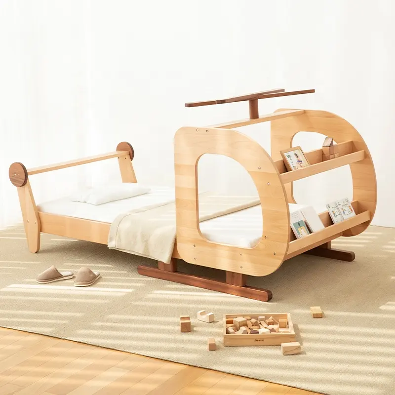 Neues Design Hochwertige hölzerne Schlafzimmer möbel Flugzeug form Kinder bett