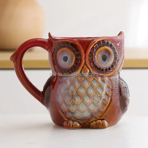 Simple Style 3D <strong>Owl</strong> Morning Ceramic <strong>Coffee</strong> <strong>Mug</strong> or Tea Cup - Product Image 3